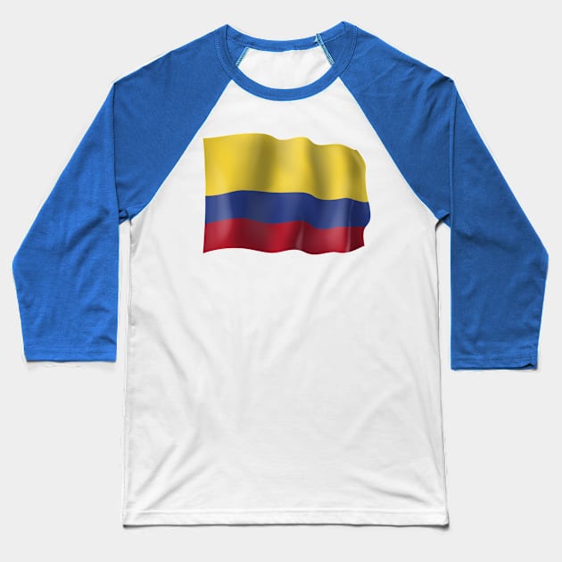 Colombia flag Baseball T-Shirt by SerenityByAlex